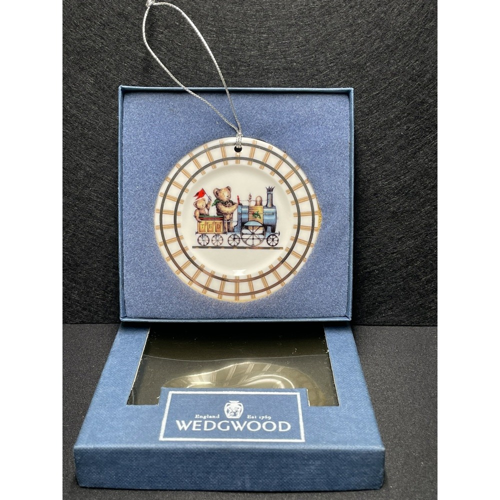Vintage 1997 Wedgwood Jasperware Teds Train Edition #1 The Engineer Ornament NIB